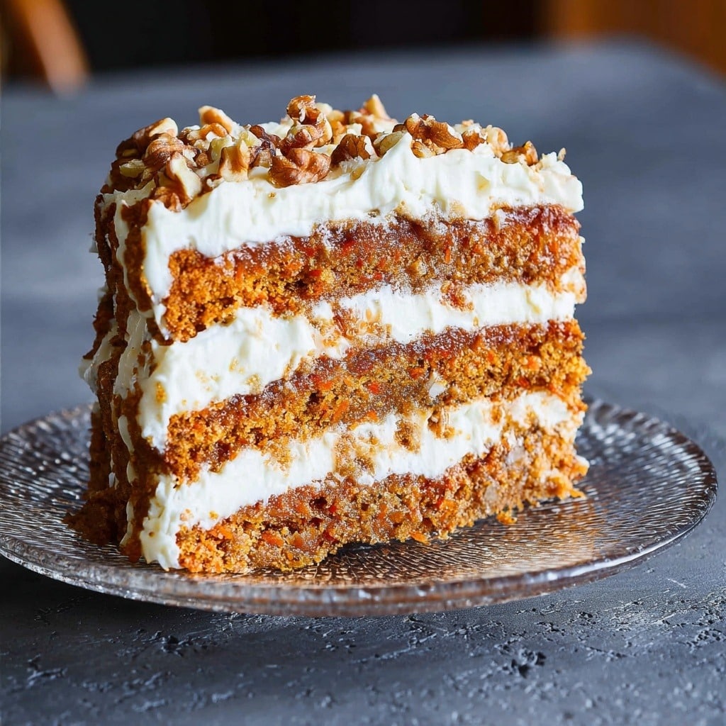 Keto carrot cake slice on a plate