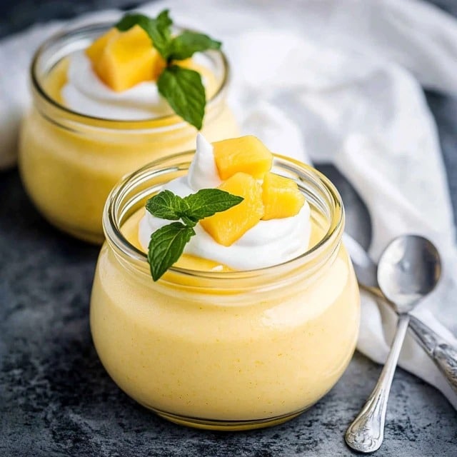 mango mousse in glass without gelatin or eggs