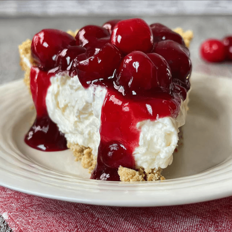 cherry cheesecake recipe card image