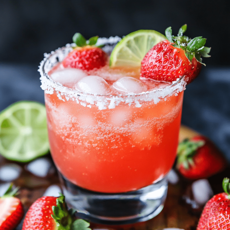 Ingredients for strawberry margarita recipe