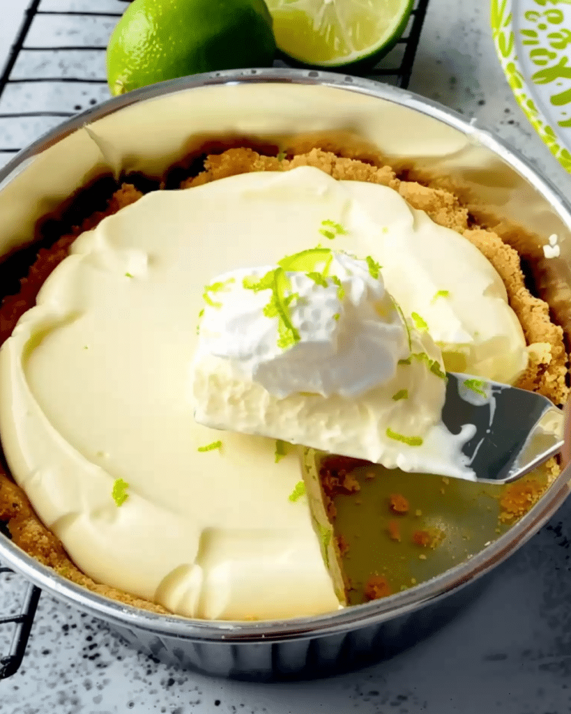after pouring into crust