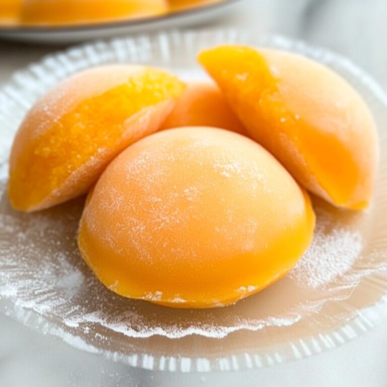 mango mochi ingredients glutinous rice flour sugar mango