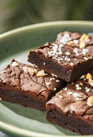 Healthy homemade chocolate protein brownies