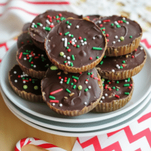 Ritz Christmas Crack Cookies with chocolate and sprinkles - easy holiday dessert Clara Parker