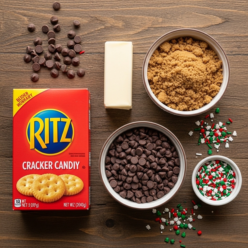 5 ingredients for Ritz Christmas crack recipe